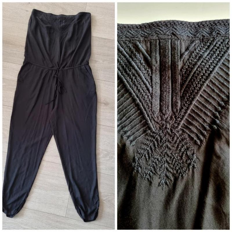 Strapless jumpsuit zwart NIEUW L
