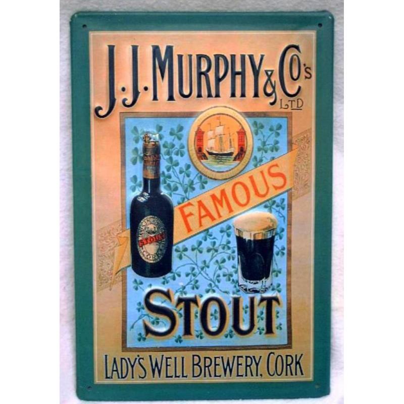 Reclamebord van Murphy & Co Stout Bier in Reliëf- (20x30cm)