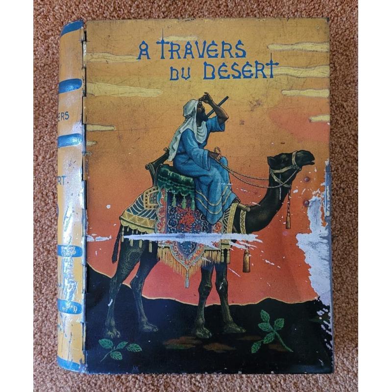 antiek blikken koekendoos "A travers du Desert"